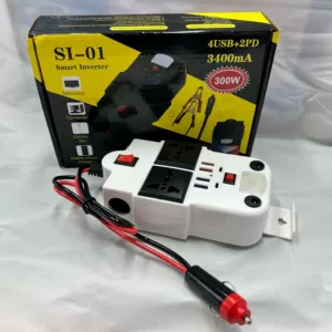 Многофункциональный автомобильный инвертор 12 В 4USB 2PD 220 Вт автомобильный инвертор