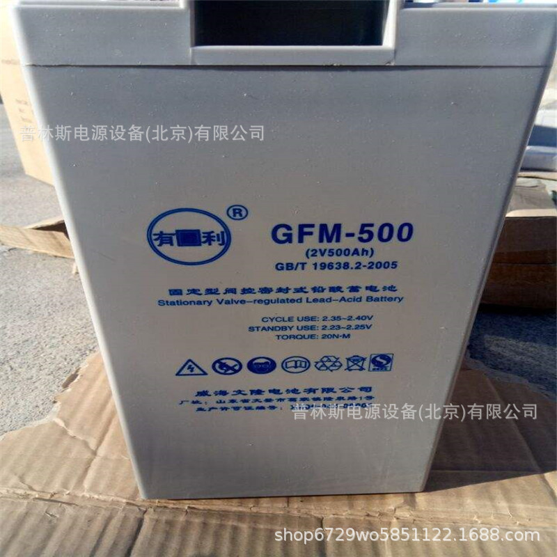 威海文隆有利蓄电池GFM-500 YOULI电池 2V500AH以旧换新 现货供应