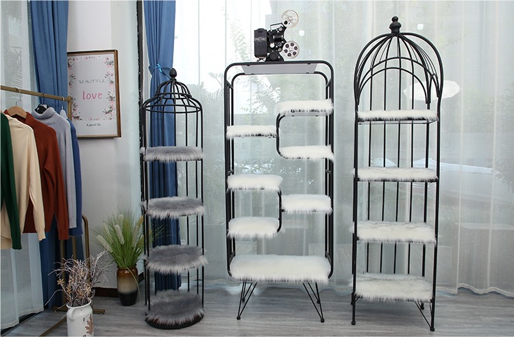White Plush Carpet Clothing Store Window Booth Plush Decoration Desktop Shoe Cabinet Flow Table Imitation Wool Mat