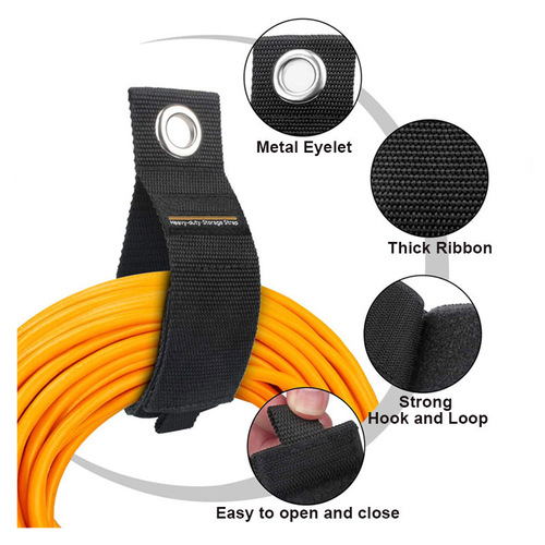 Amazon Hook and Loop Strap Nylon Back Adhesive Heavy Object Storage Elastic Tightener Heavy Storage Binding Strap