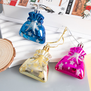 Christmas Snowman Lucky Bag Decorations Christmas Balls Painted Plastic Balls Christmas Tree Decoration Ball Pendants