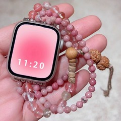 レトロな天然石ビーズストラップは、Apple Watch iwatch10世代987654Ultra/SEに適しています。