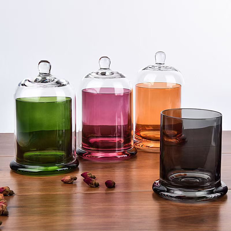 Cubierta para aromaterapia, vaso de almacenamiento moderno, vaso para velas, cubierta dorada DIY con forma de campana, vaso de vidrio, vaso difusor de cristal para velas, recipiente creativo.