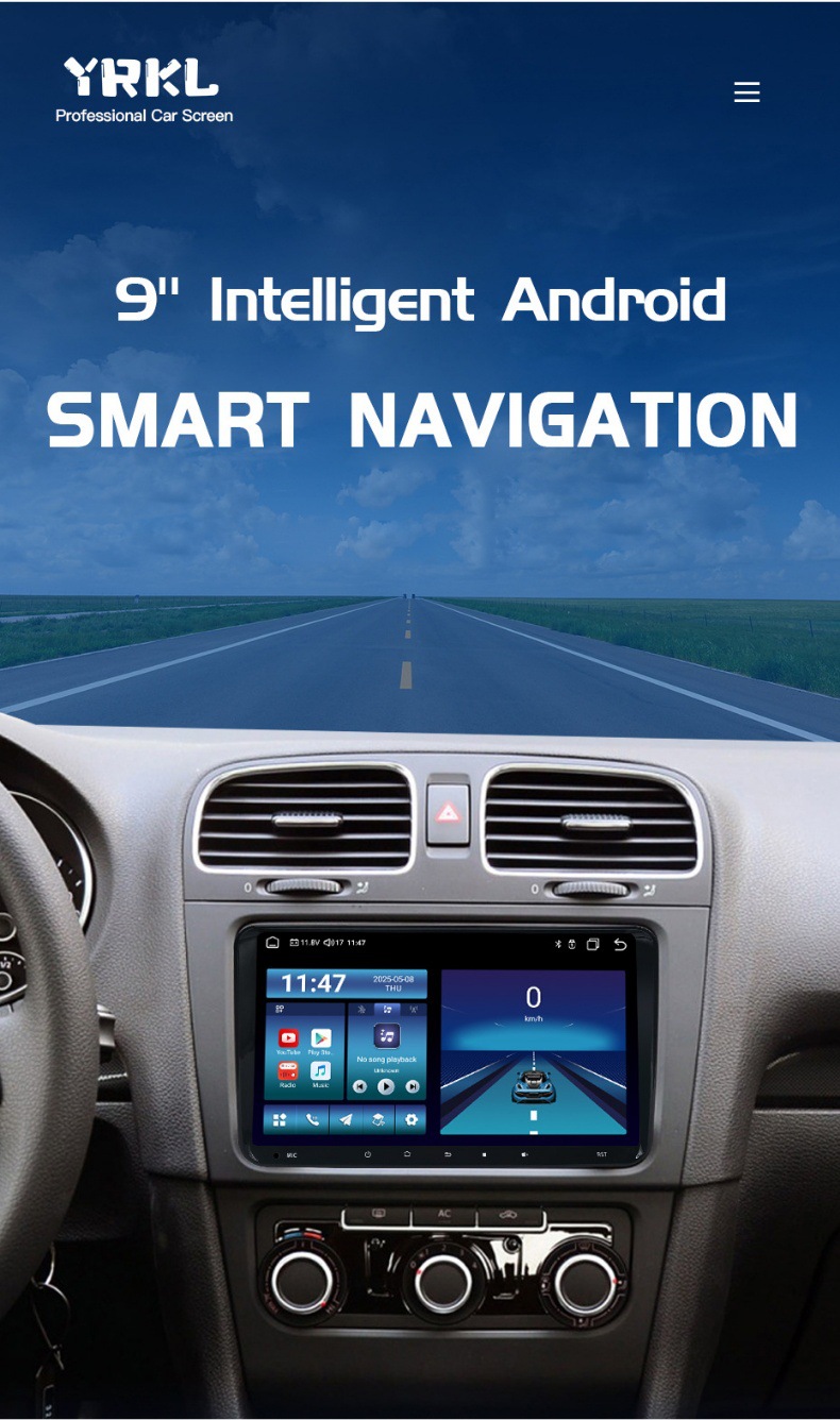 Suitable for Volkswagen Tiguan Polo 6R Touch Model 9inch Android Carplay Car Navigation Central Control All-In-One Machine
