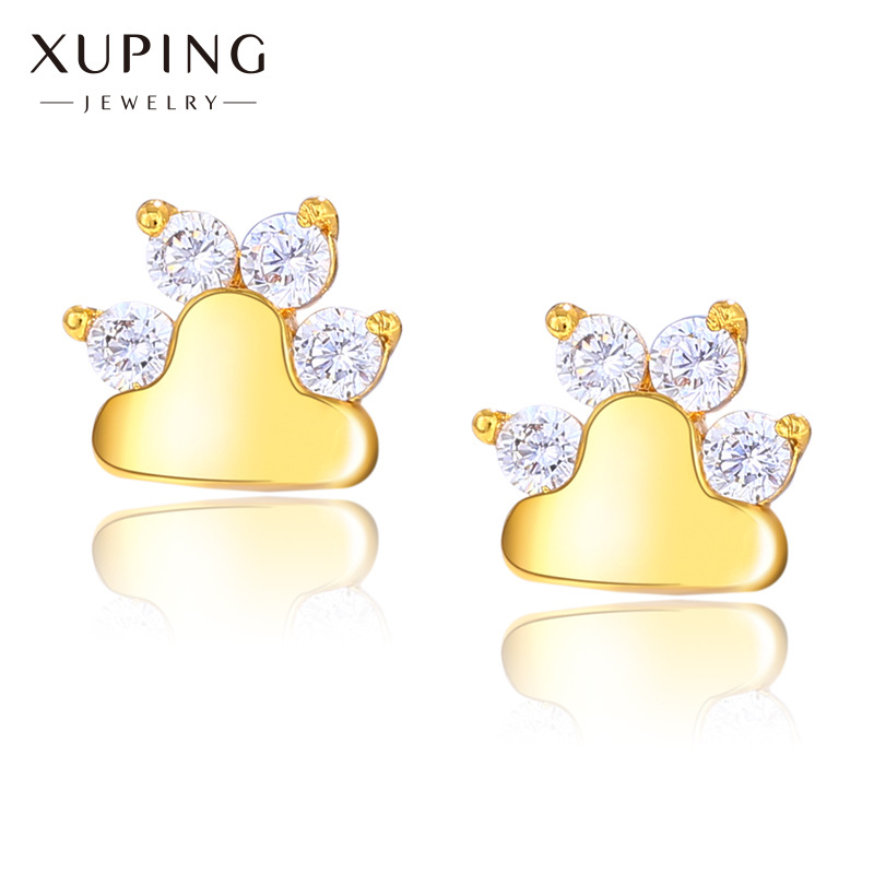 Xuping joyas animadas lindas garras de gato compactas pendientes de nicho de diseño femenino japonesas joyas de orejas coreanas al por mayor