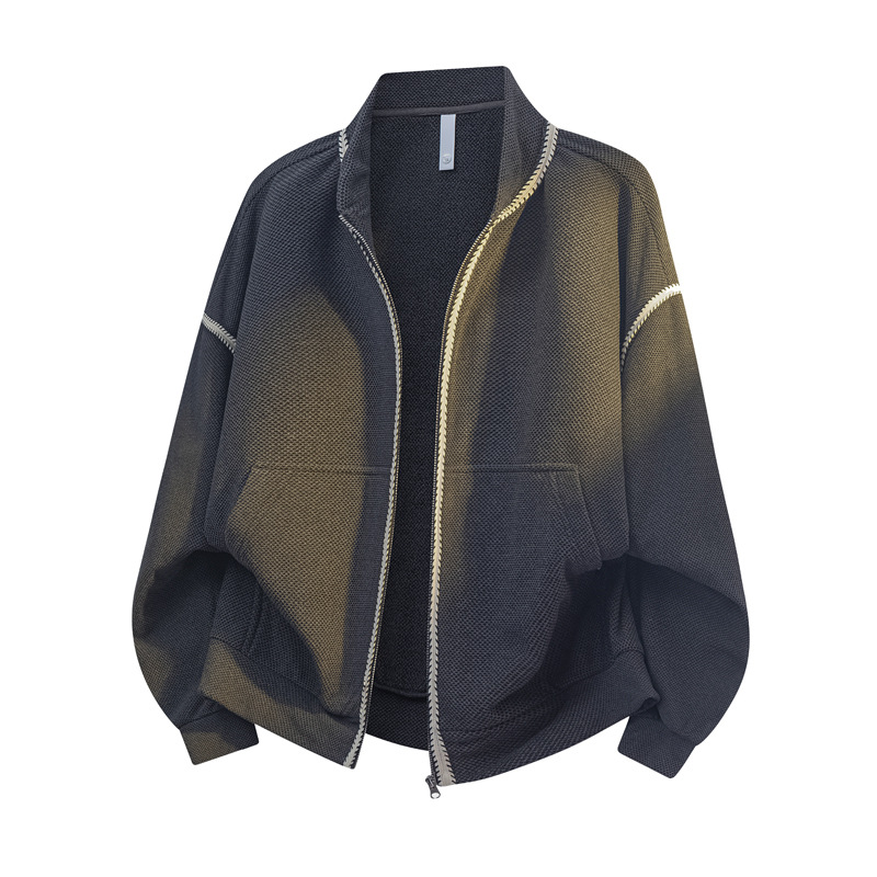 Mexican Foreign Trade Cross-Border Wholesale 2025 Autum New Cardigan Sweatshirt Casual Long-Sleeved Jacket Men's Trendy Brand Jacket