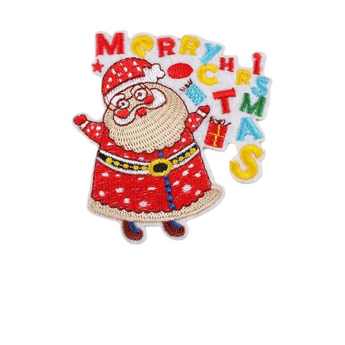 Factory direct sales cartoon Christmas snowman embroidery cloth patch computer embroidered chapter clothing decoration patch patch wholesale