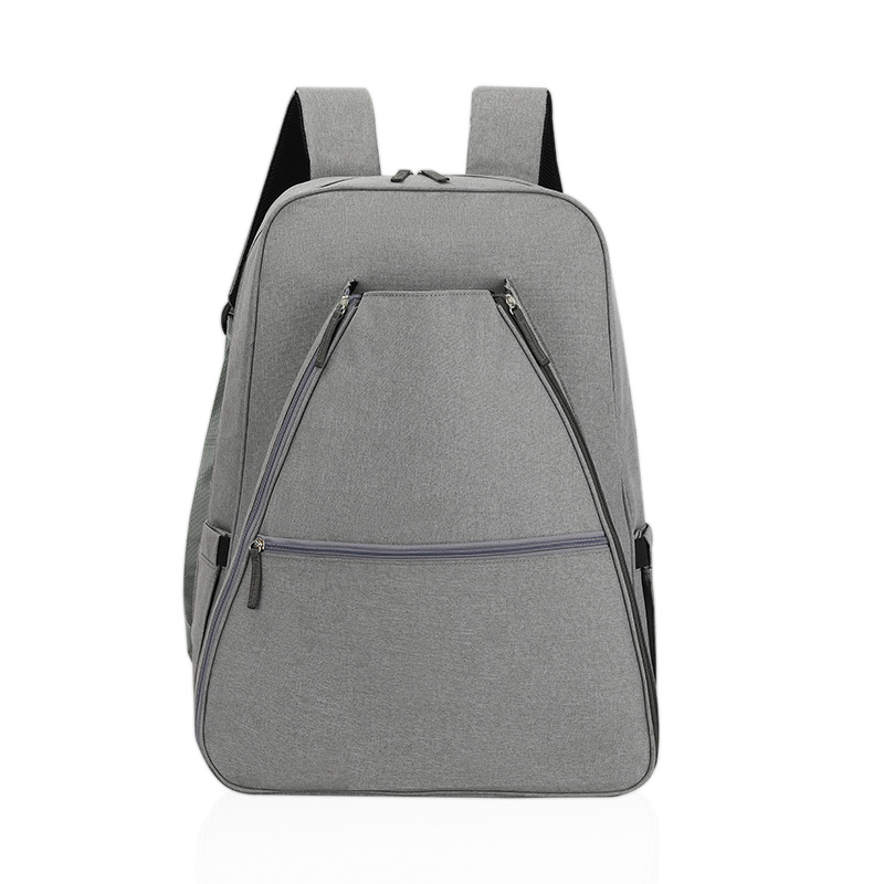 Manufacturer Customized Gray Waterproof Sports Backpack Long Squash Racket Bag Court Training Tennis Bag Pickleball Sports Bag
