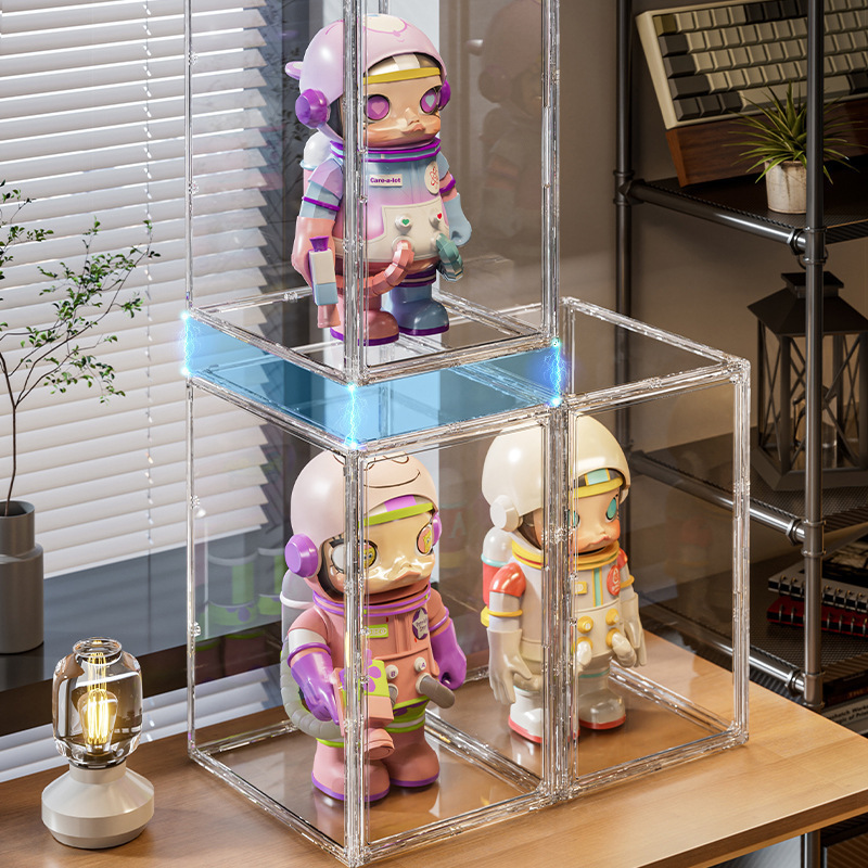 ラブブ人形ディスプレイスタンドラブブ透明ディスプレイボックス収納キャビネットバブルマートぬいぐるみ収納ラックブラインドボックス|undefined