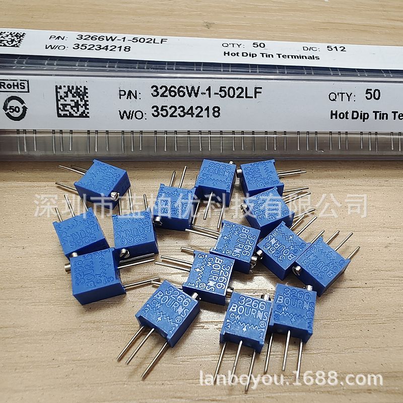 3266W-1-502LF BOURNS 伯恩斯 可调电阻 可变微调电位器 3266W-5K
