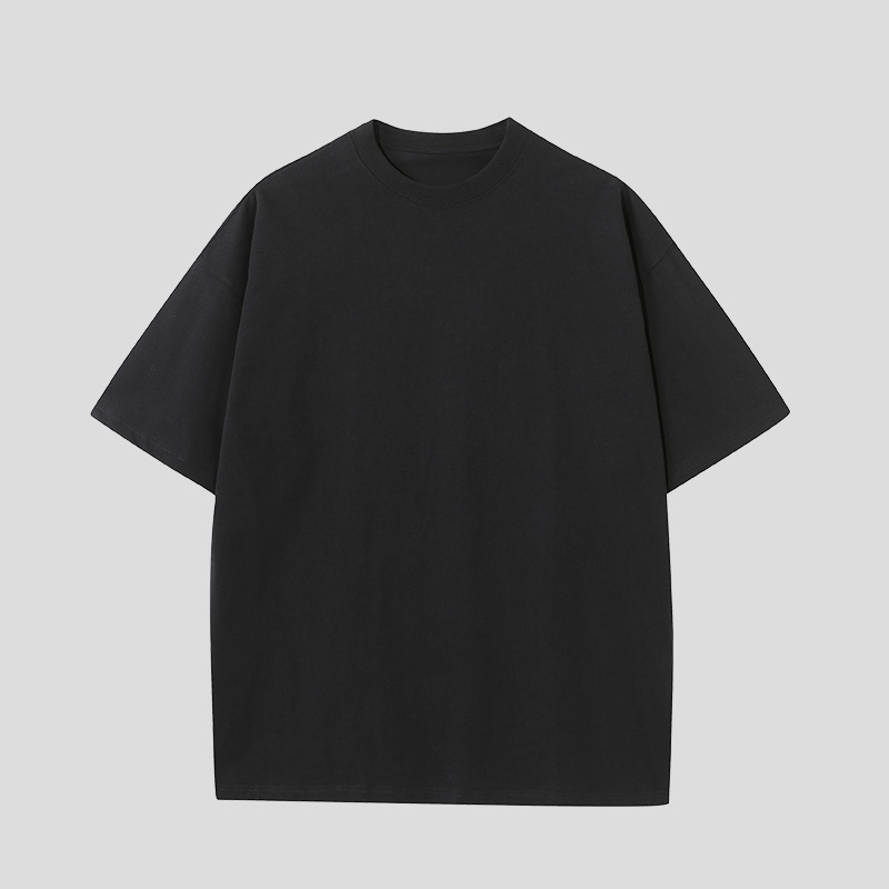 Camiseta de Marca Moderna, Gruesa, de Color Sólido, Transpirable y Absorbente de Sudor, Camiseta de Manga Corta con Cuello Redondo de Algodón Puro para Actividades de Equipo y Formación de Equipos, Personalizable