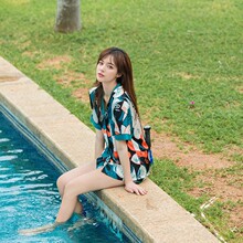2026夏季新款冰丝睡衣女士薄款短袖短裤两件套数码印花家居服套装