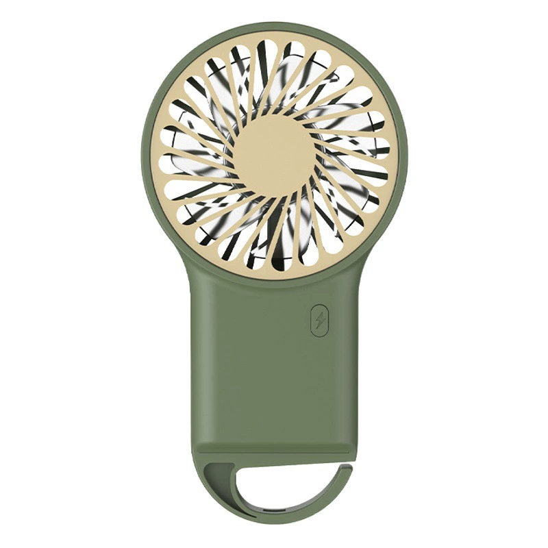 2025 Новый портативный складной настольный USB-заряжаемый мини-вентилятор с мультяшным дизайном и карабином для альпинизма, бесшумный
