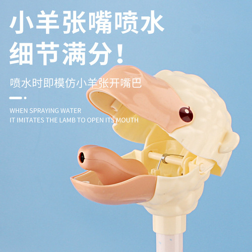 Chongwei Creative Long-Neck Cartoon Alpaca Spitting Water Gun, Child Pressure-Switch Spraying Water Gun, Street Stall Toy Supply