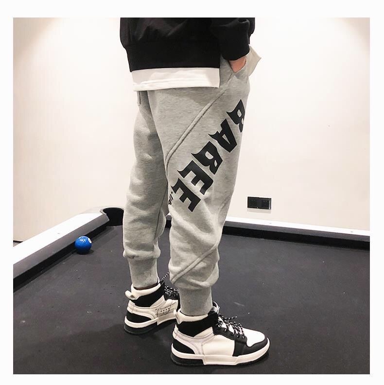 Full Length Pants Length Simple Style Letter Polyester Boys Pants