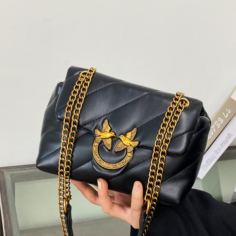 Bolso de mujer bolso de invierno nuevo bolso de cadena con nicho bolso de moda francesa de hombro de mujer diamante 100 sensación de lujo ligero bajo las axilas
