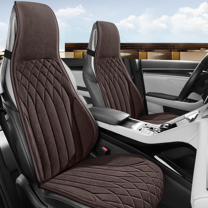 新款汽车坐垫 R009款麂皮绒分体头多件套厂家直销WH-1