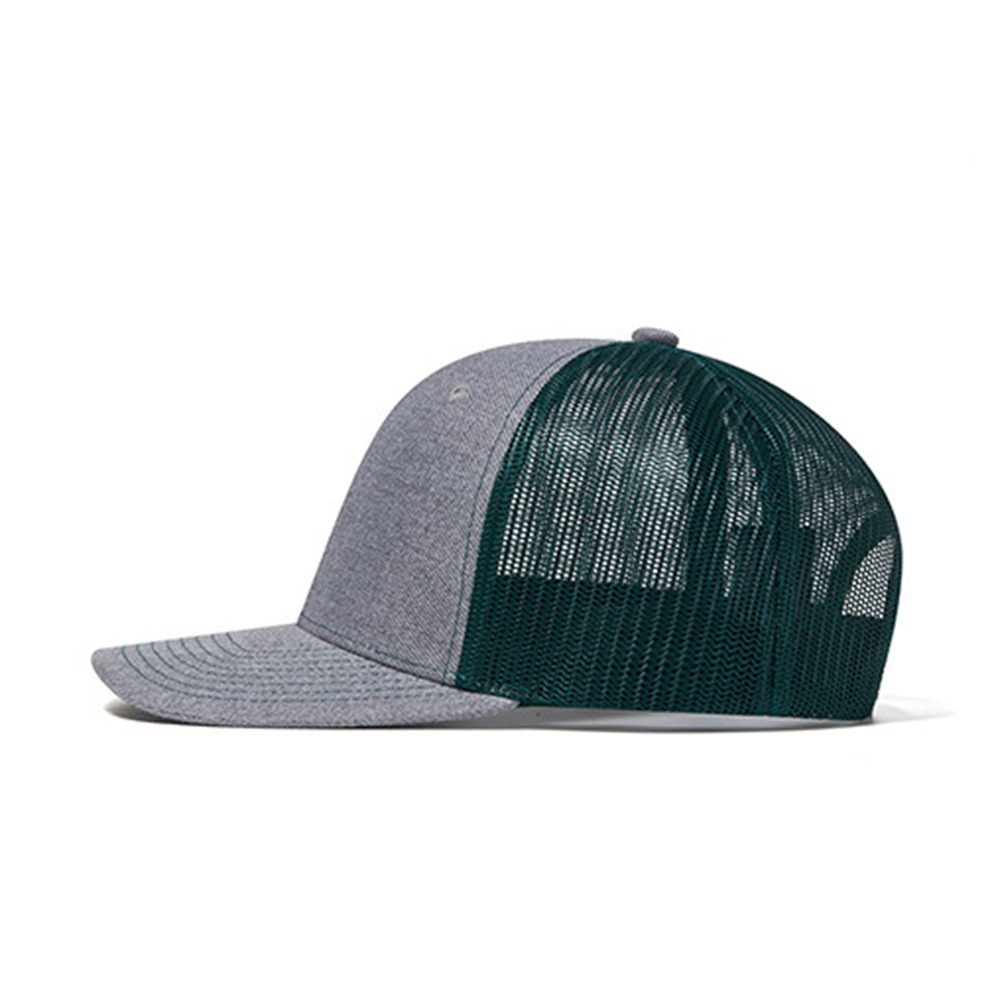 Grau-grüne Baseballcap Mit Gebogenem Schirm Für Damen Und Herren_voghion.com