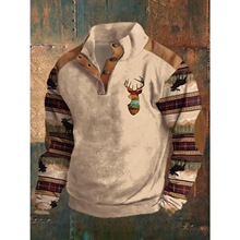 I 34454 Men's Digital Print Hoodie ����ӡ������ ŷ���羳