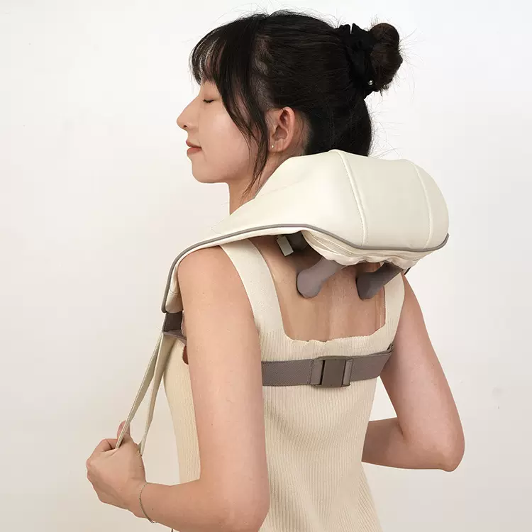 现货跨境斜方肌热敷按摩器肩颈按摩披肩电动揉捏多功能背部按摩仪