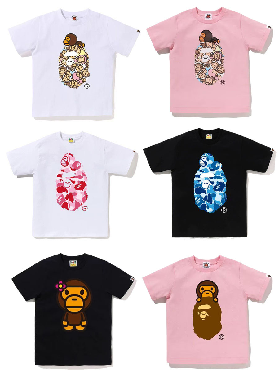 (Cross-border trading), (Wholesale), Japanese short sleeve T-shirt, camouflage human head, shark, 240G, monkey