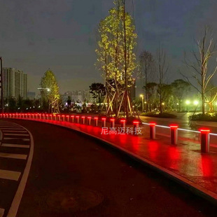 Remote Control Automatic Control Adjustable Anti-collision Column LED Warning Luminous Light Roadblock Fixed Removable Manual Telescopic Pile