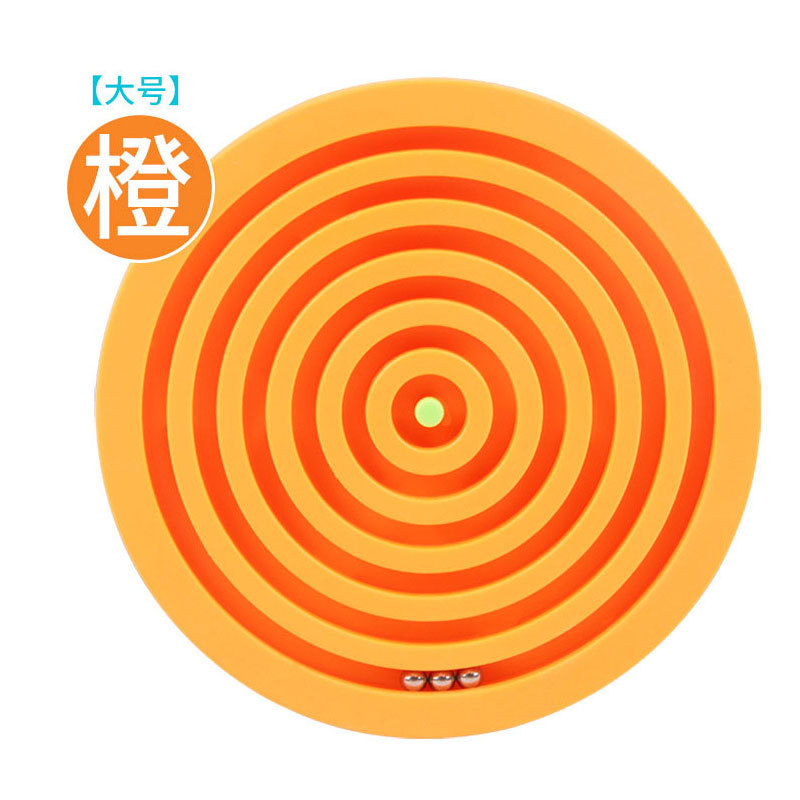 Grande boule de labyrinthe en demi-cercle orange