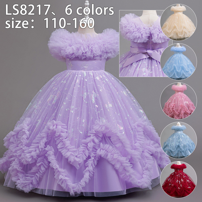 Children's Prom Dress, Girl's Princess Dress, Tutu Dress, Baby Birthday Party Host Piano Performance Dress