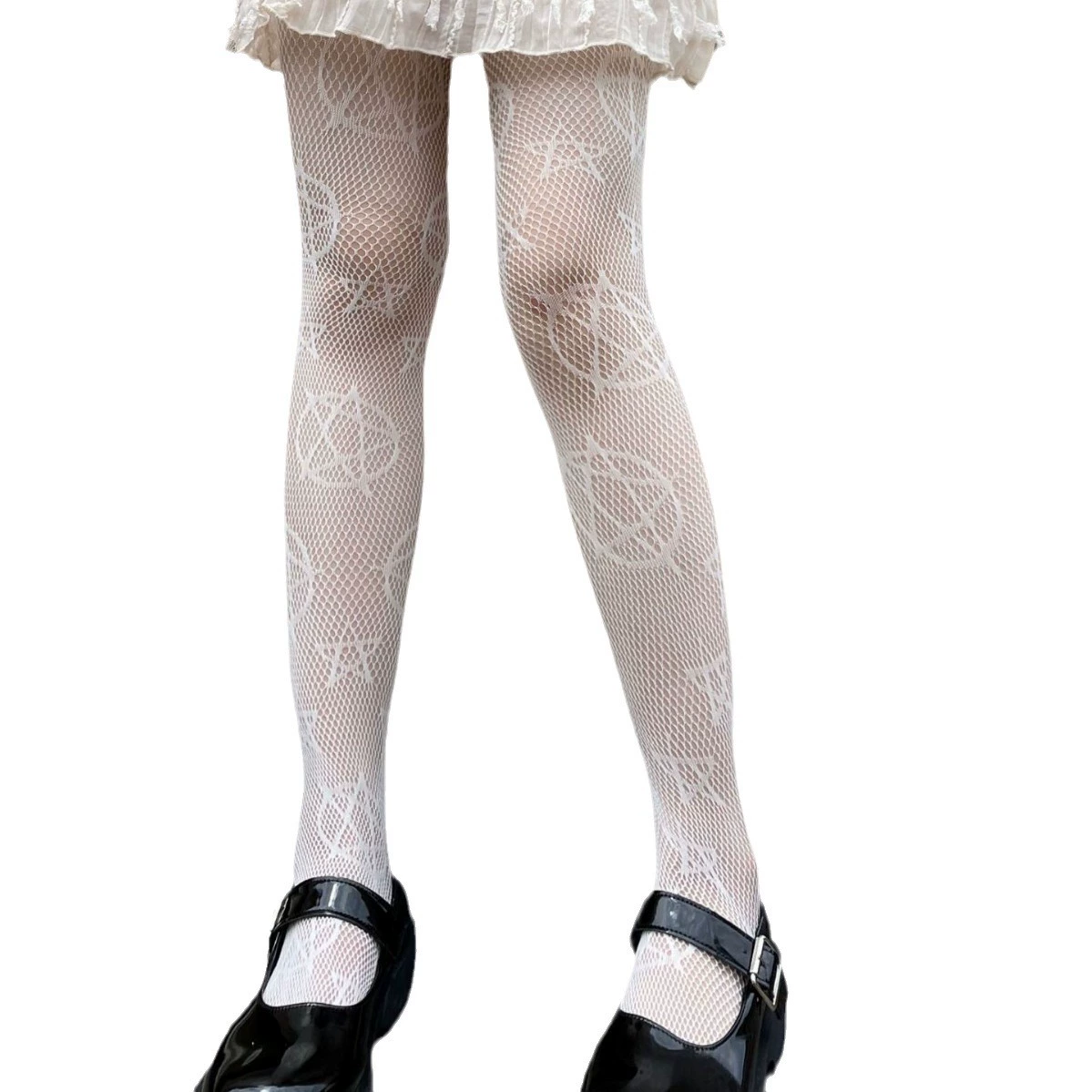 Магическая белая рыбацкая сеть, колготки, в Lolita стиле