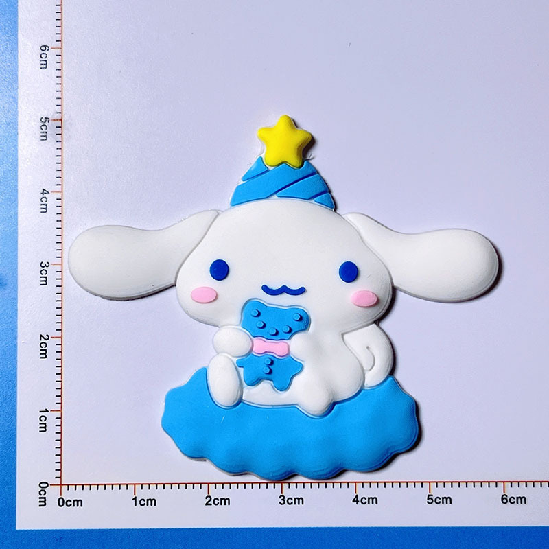 De dibujos animados sanlio Pacha perro PVC pegamento flexible accesorios de la joyería para niños horquilla diadema bolsa caja almacenamiento parche DIY