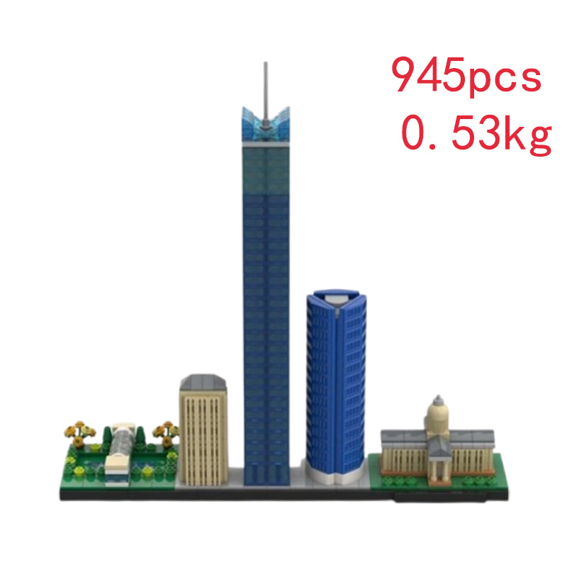 Building Block Cityscape Model Assembly Construction Toy Set_voghion.com