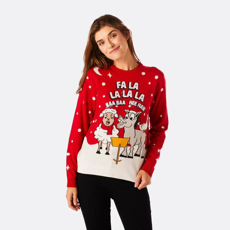 Customized Amazon Ins European and American Popular Christmas Sweater Holiday Cartoon Animal Funny Export Funny