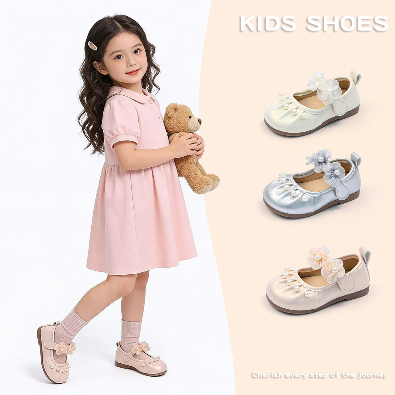 2026 Children's Leather Shoes Autumn Non-Slip Soft Sole Baby Toddler Shoes for Girls Princess Girls' Loafers Single Shoes