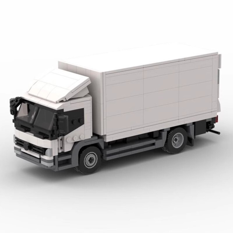 MOC-134268 Compatible Lego Mercedes Benz White Truck Puzzle Assembled Blocks Van Set