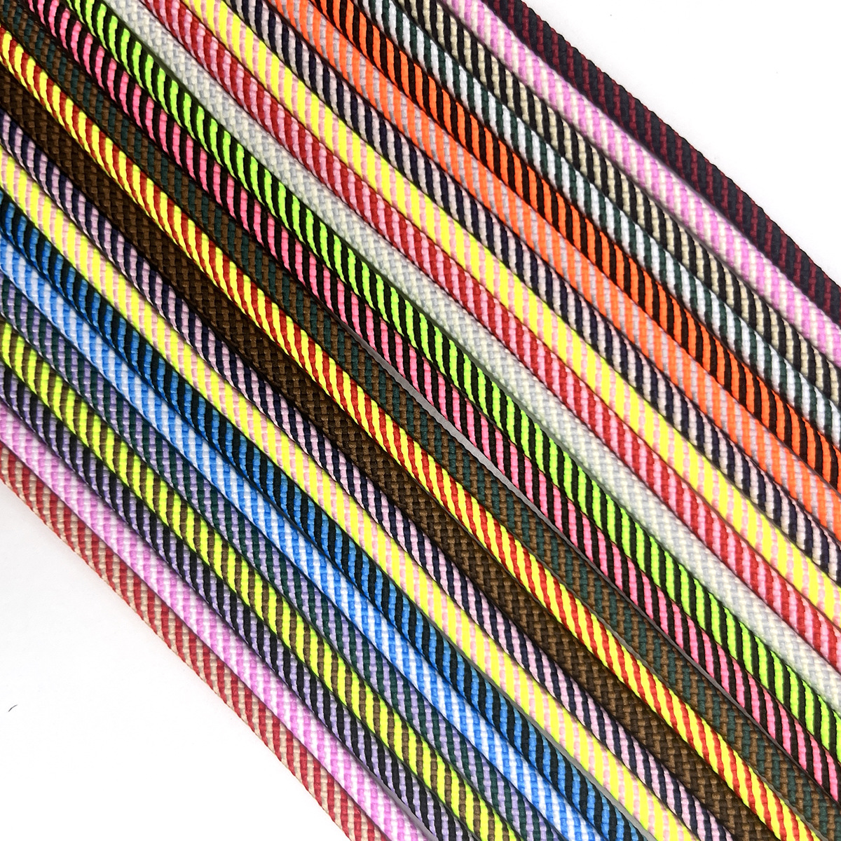 48 colores spot 3mm poliéster zebra patrón de cifrado paquete de cordón de zapatos redondo cuerda de rosca de bolso de teléfono móvil