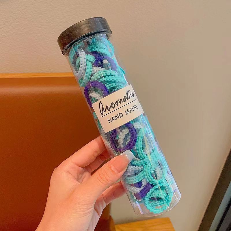 Estilo coreano de alta cuerda de Pelo elástico de las mujeres anillo de toalla simple banda de goma cuerda de pelo de cola de caballo alta anillo de pelo de bebé