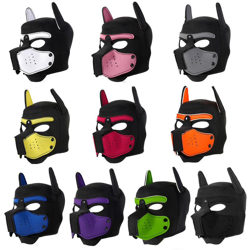 SM Sexy Dog Headgear Adult Supplies Men's and Women's Teach Role Playing BDSM Role Playing Props Hood Pullover