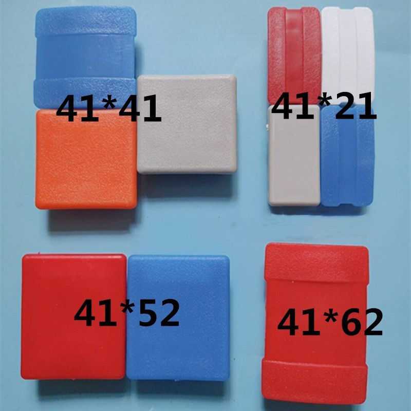 加厚41*41型钢塑料堵头封口边盖堵帽盖光伏支架护口托臂支架端盖