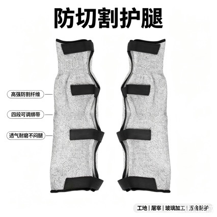 New 5-level cut-resistant work protection leggings, breathable and wear-resistant, suitable for rock climbing, rescue, glass handling, and workshop use, anti-scratch