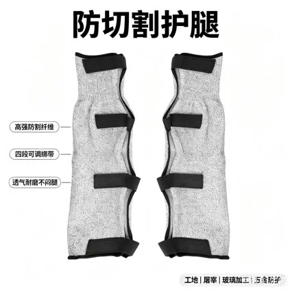 New 5-level cut-resistant work protection leggings, breathable and wear-resistant, suitable for rock climbing, rescue, glass handling, and workshop use, anti-scratch