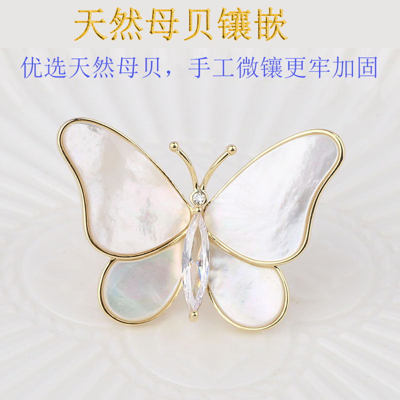 fashionable brooch with butterfly