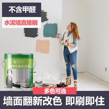 多色净味防霉环保水性墙面漆内墙乳胶漆室内家用自刷墙翻新漆批发