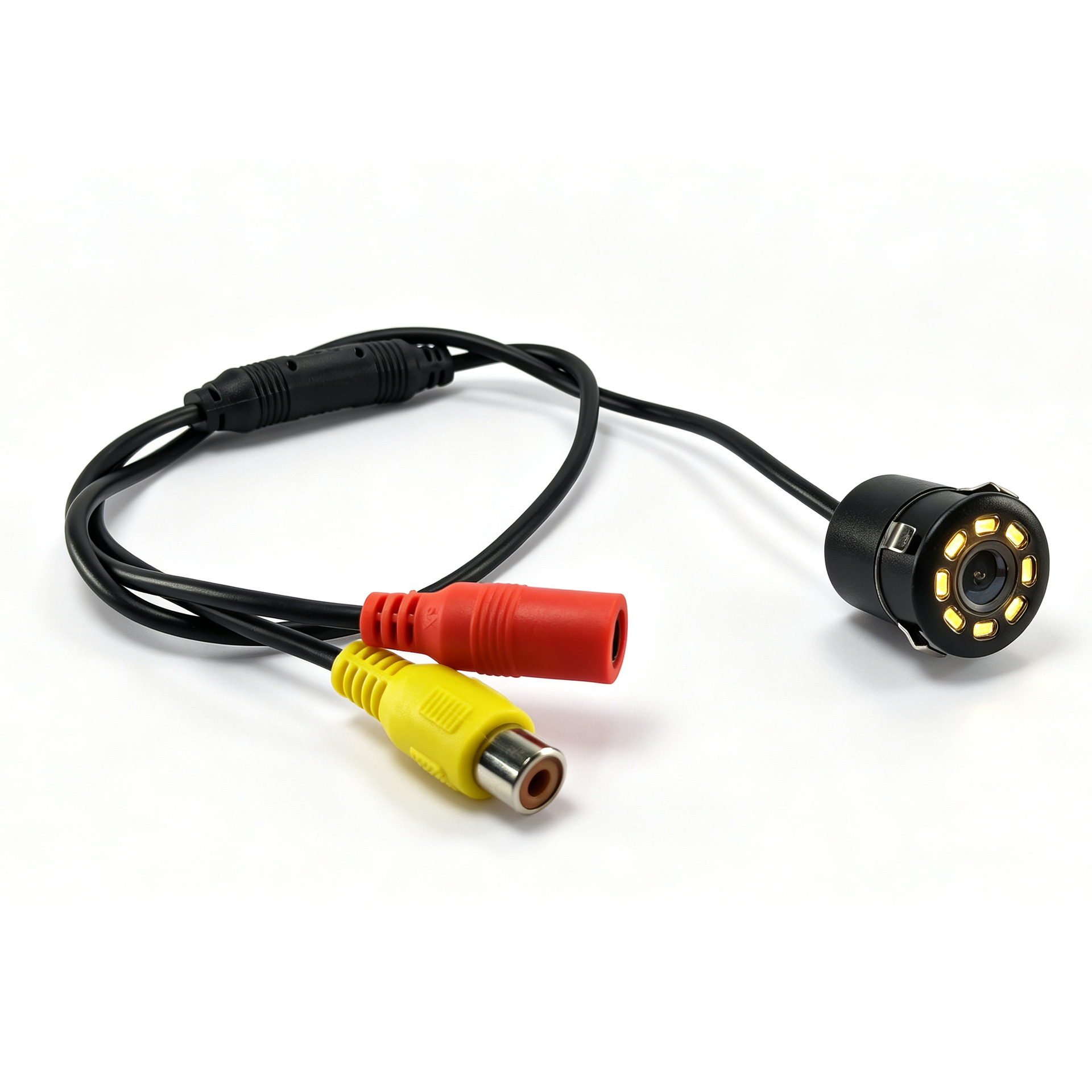 Universal LED light external high-definition night vision car rearview camera with ruler CCD