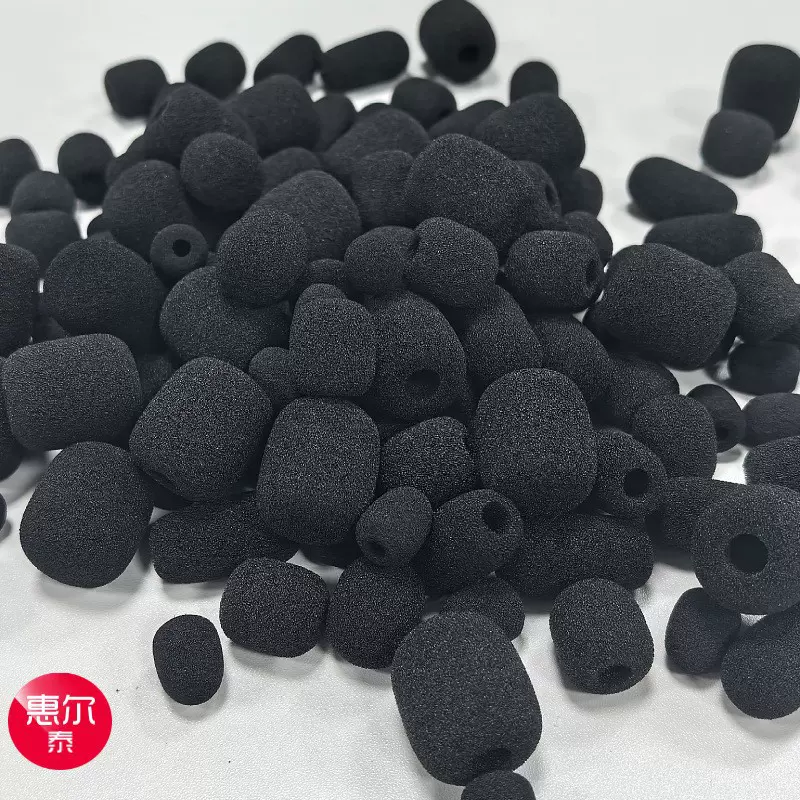 领夹麦克风海绵海棉耳套小咪棉耳套海绵加厚海棉套防风罩海棉吸音