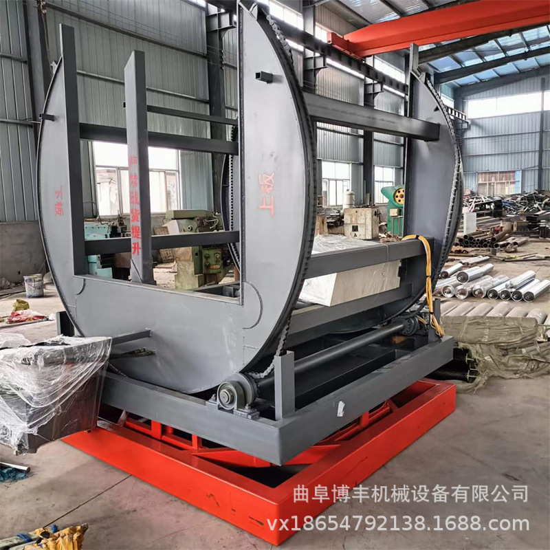 石材玻镁板两支液压油顶夹紧翻板机 U型翻转机械 360度旋转翻面机