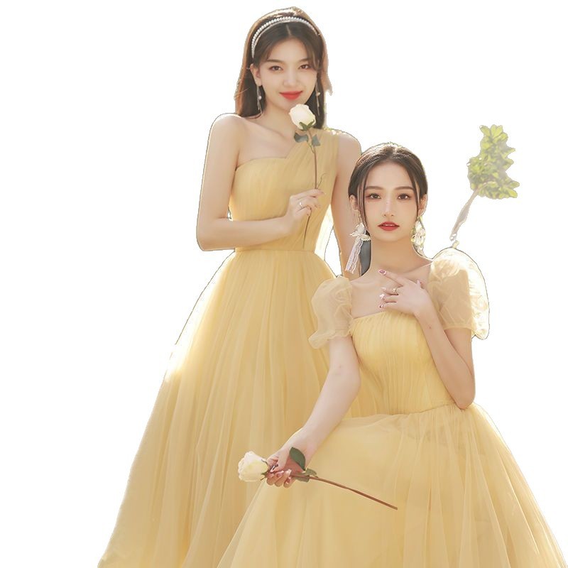 フォレストスタイルブライズメイドドレス 2024 新秋妖精気質結婚式姉妹グループドレススカート女性卒業ニッチハイエンド|undefined