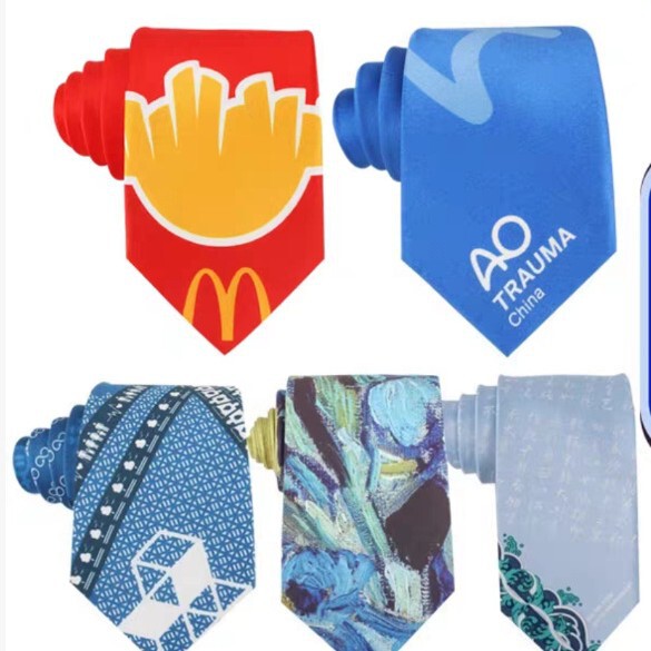 Customized Special-Shaped Ties, Handmade Korean-Style Small Ties, Casual Special-Shaped Printed Ties, Custom Tie Manufacturers