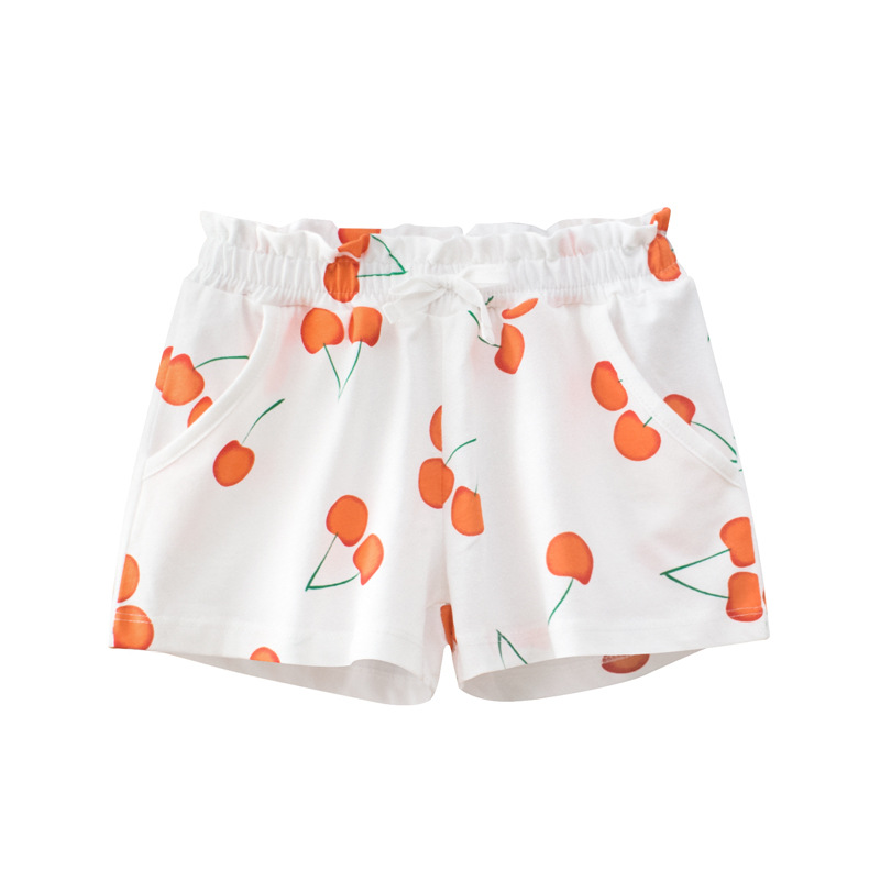 Korean children's clothing 2022 summer new wholesale fashion girls' fruit Capri pants children's shorts one substitute