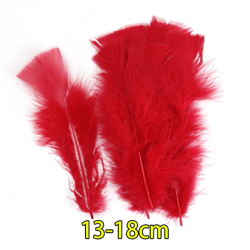 Plumas rojas al por mayor boda jardín de infantes diy plumas hechas a mano pieles de pavo pendientes de plumas de ganso accesorios accesorios de ropa image 4