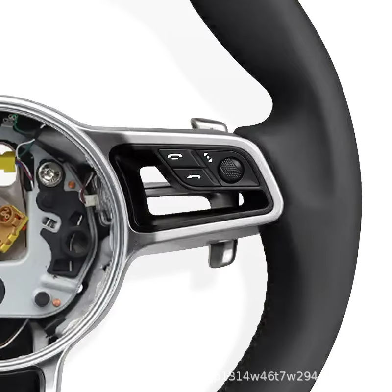 Leather sports steering wheel suitable for Porsche Panamera, Cayenne, Macan, 718, 911, 918